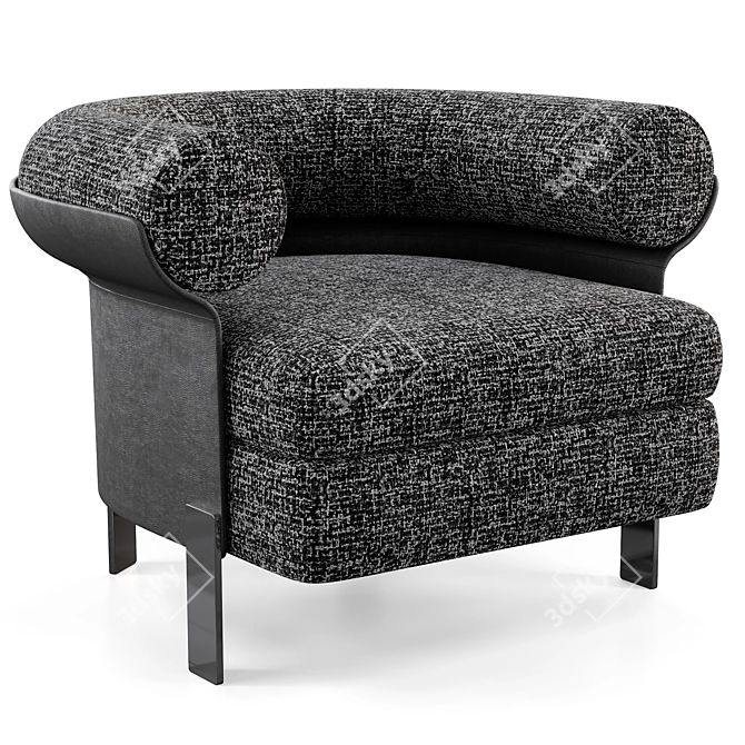 Elegant Mattia Armchair By Minotti 3D model image 1