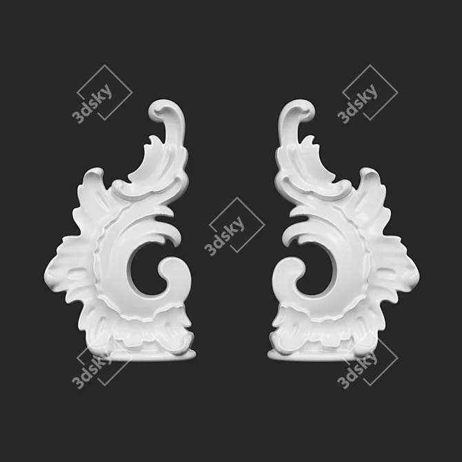 RODECOR Rococo Molding Ending 06301RC OM 3D model image 2