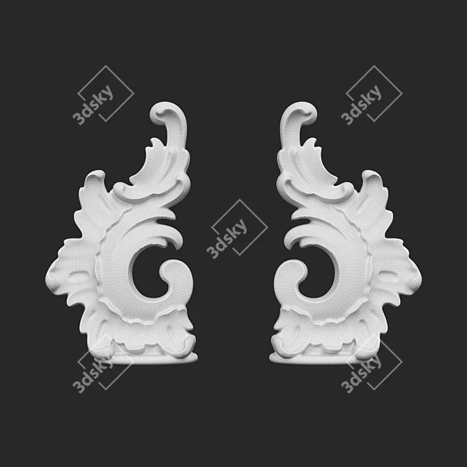 RODECOR Rococo Molding Ending 06301RC OM 3D model image 3