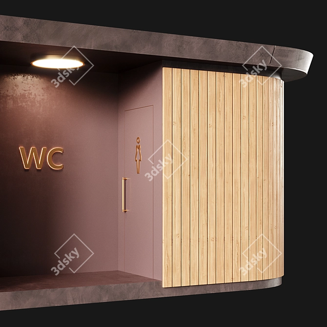 Public Restroom 3 - Contemporary Design 3D model image 7