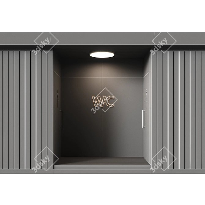 Public Restroom 3 - Contemporary Design 3D model image 9