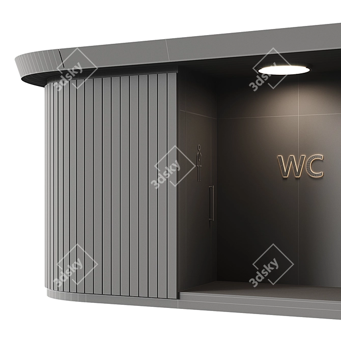 Public Restroom 3 - Contemporary Design 3D model image 1