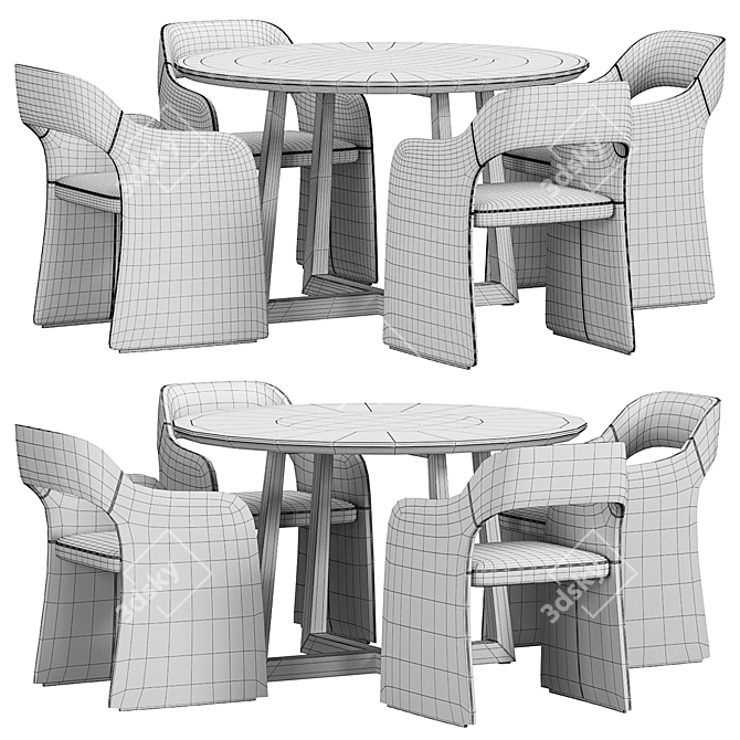 Echo Petite Chair & Vessel Table 3D model image 4