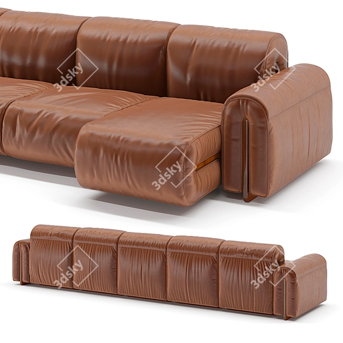 Modular Natuzzi Sofa 3D Model 3D model image 3