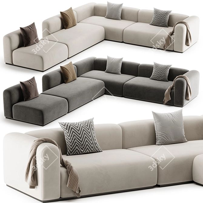 Modern MAHY Sofa By Braid 3D model image 1