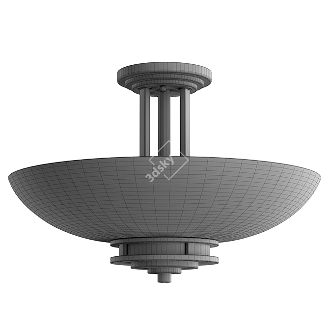 Modern Bathroom Ceiling Light Fixture 3D model image 2