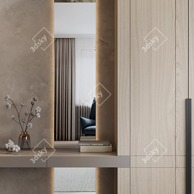  Contemporary Wardrobe 4 3D model image 2