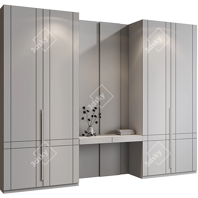  Contemporary Wardrobe 4 3D model image 4