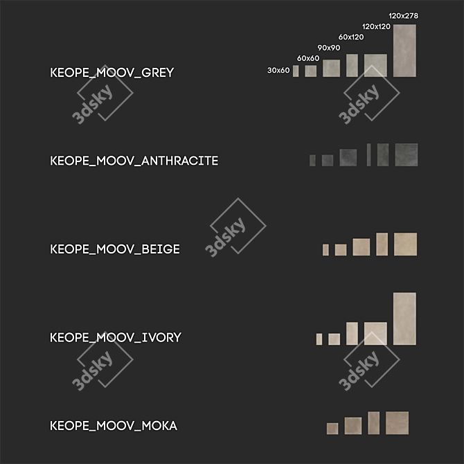 Keope Moov Pack Textures - Versatile 3D Materials 3D model image 7