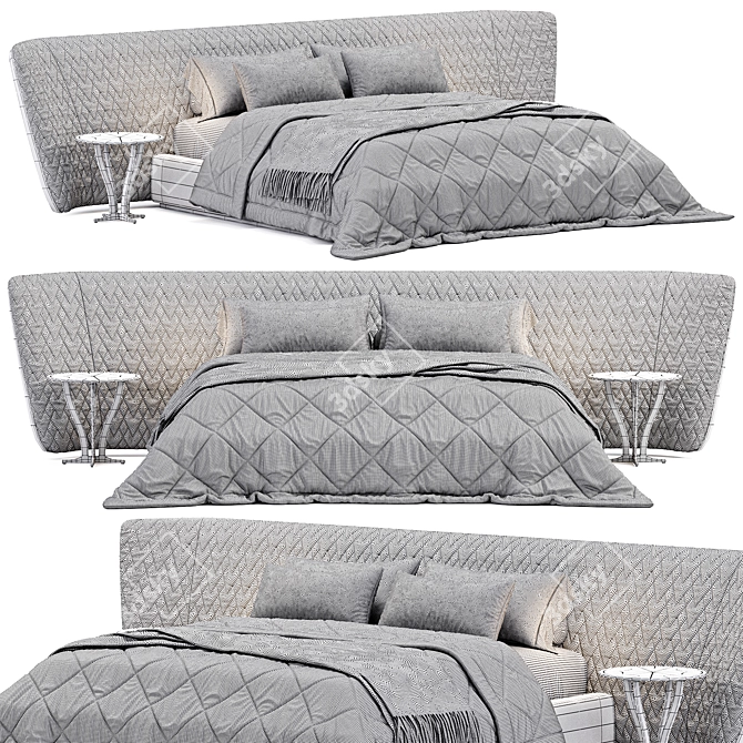 Alberta Salotti Semira Bed 3D model image 4