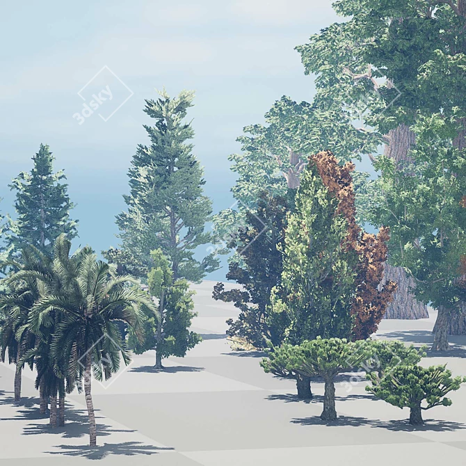 Low Poly Tree Models Collection 3D model image 3