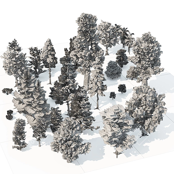 Low Poly Tree Models Collection 3D model image 4