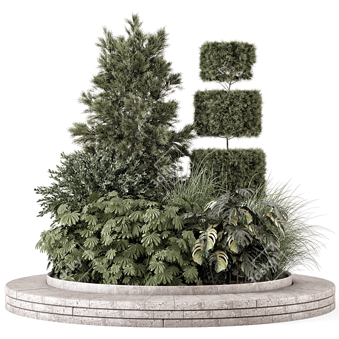 Outdoor Garden Set 1595 Zen 3D model image 1