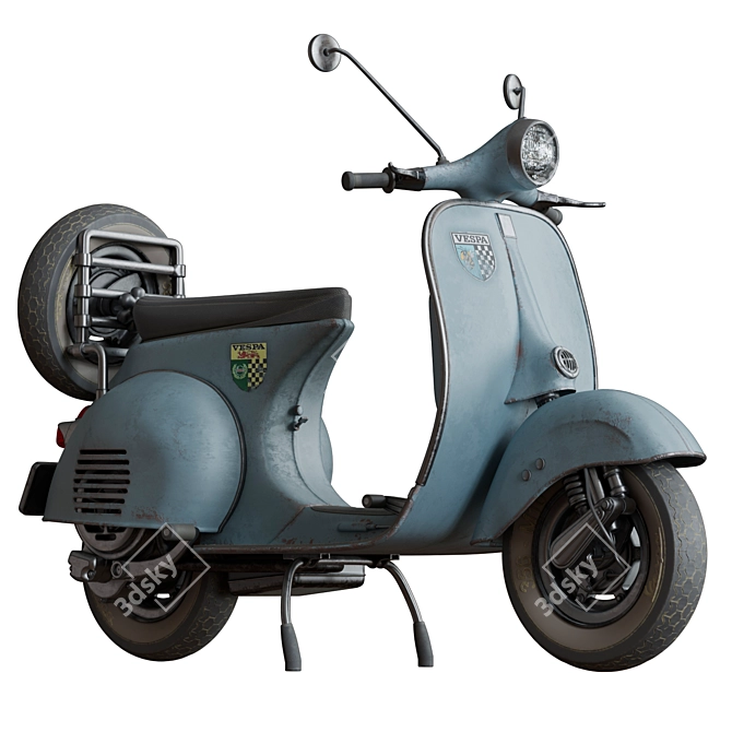 Vintage Italian Vespa Scooter 3D model image 1