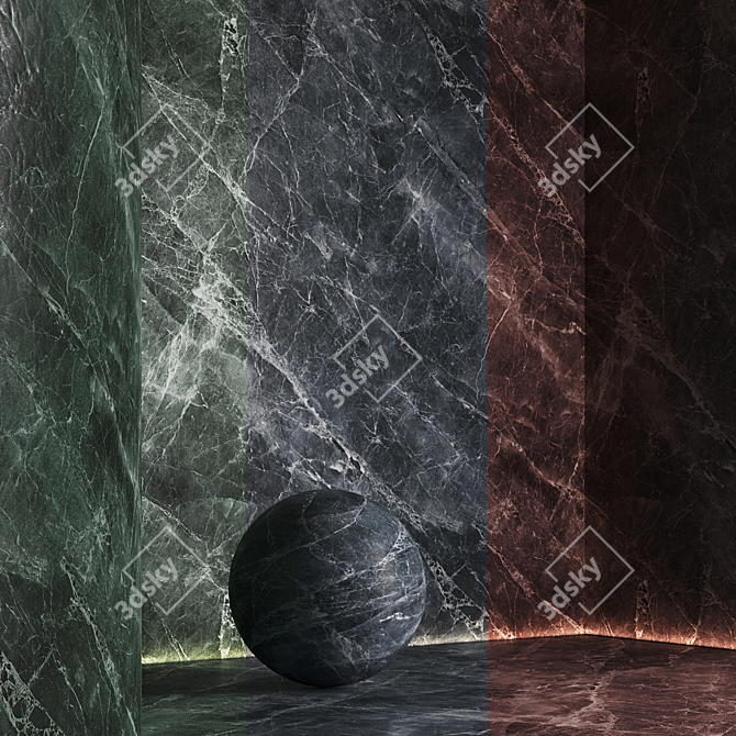  Seamlеss Marble Textures Pack 3D model image 6