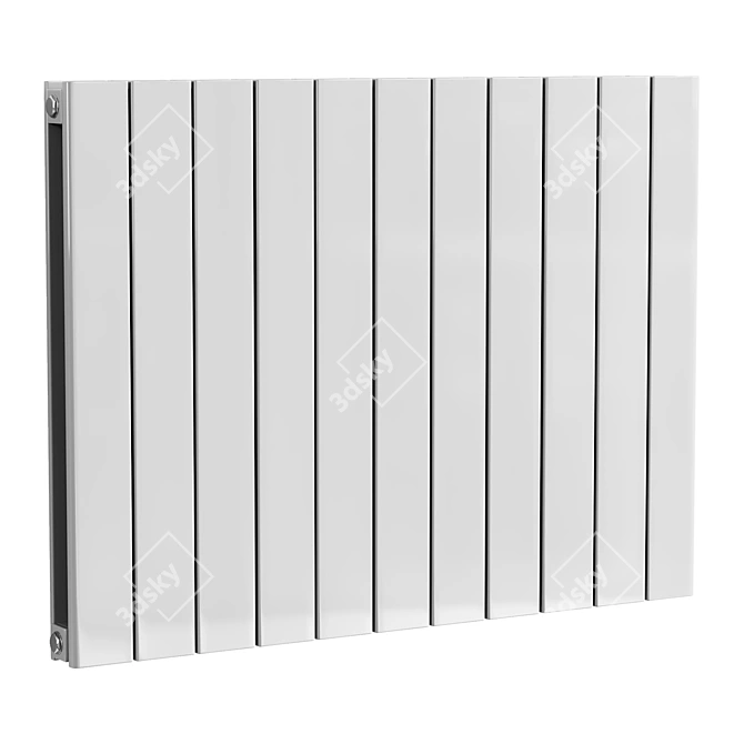 Premium Aluminum Sebino Horizontal Radiator 3D model image 1