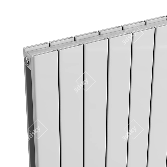 Premium Aluminum Sebino Horizontal Radiator 3D model image 2