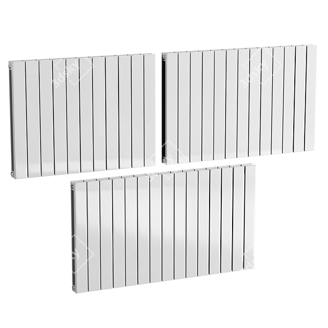 Premium Aluminum Sebino Horizontal Radiator 3D model image 3