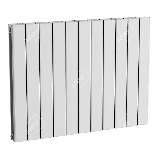 Premium Aluminum Sebino Horizontal Radiator 3D model image 4