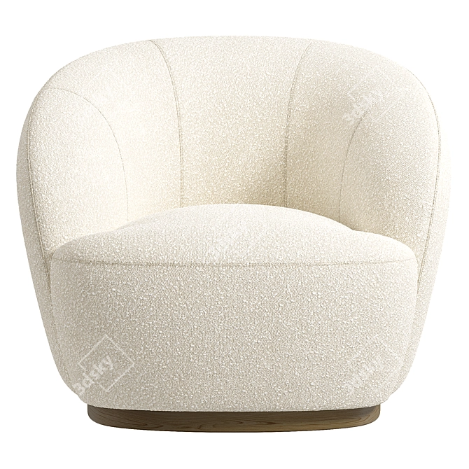 Modern Chic Club Armchair Furniture 3D model image 3