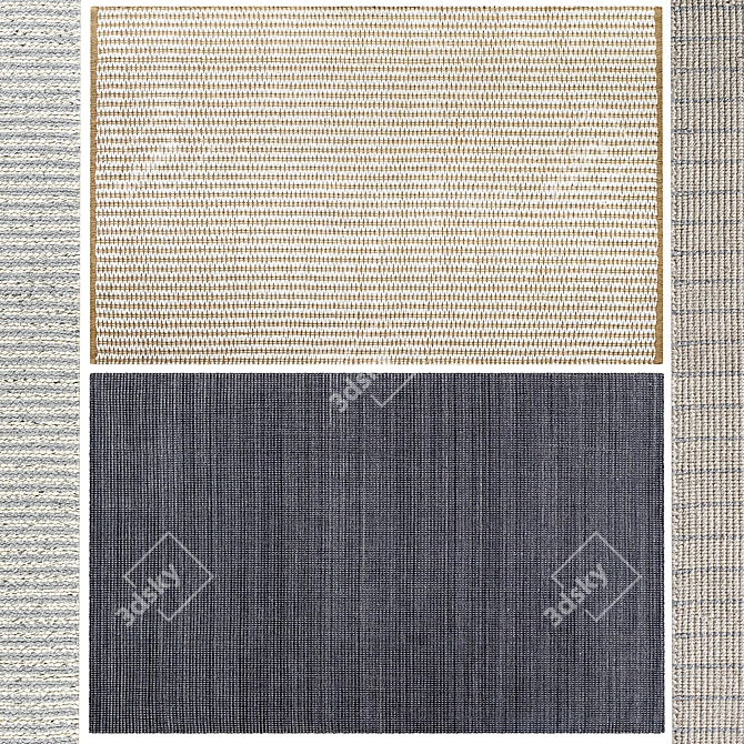 Contemporary Rugs for Interior Design 3D model image 2