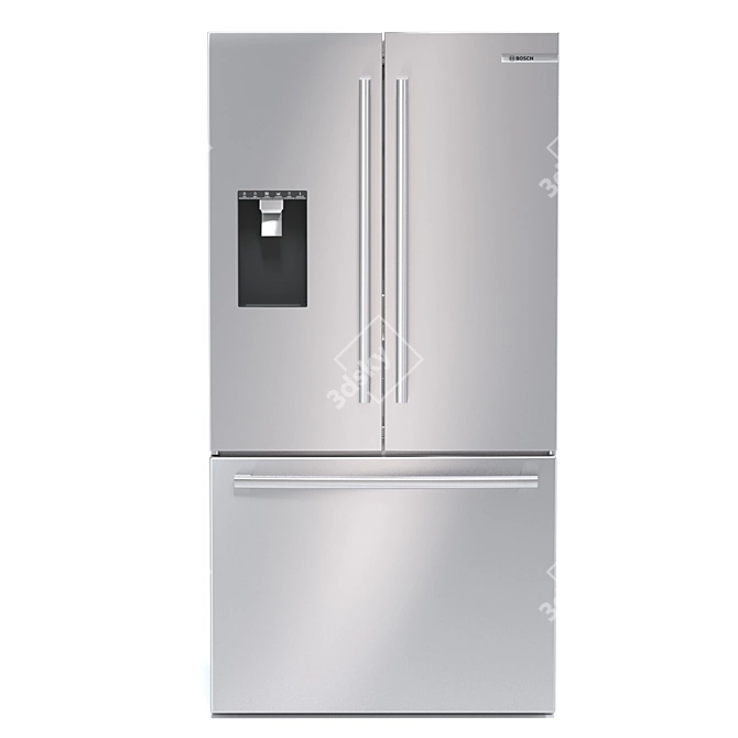 Bosch 500 French Set Refrigerator 3D model image 2