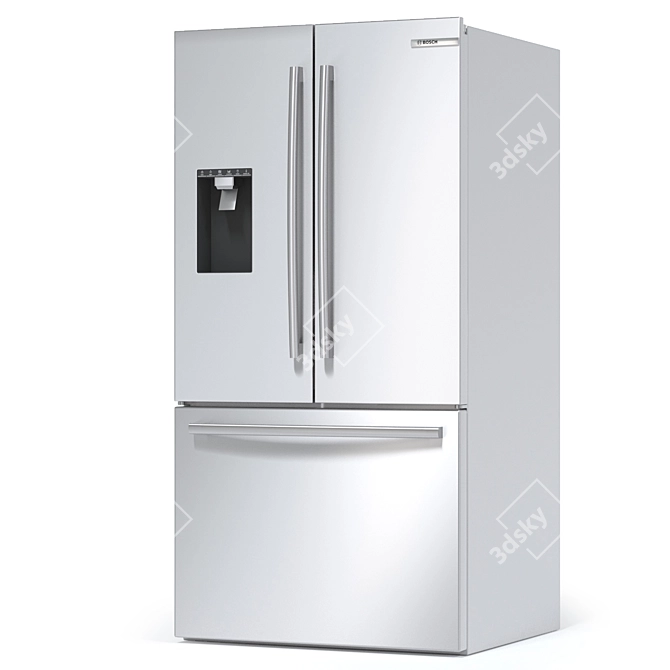 Bosch 500 French Set Refrigerator 3D model image 9