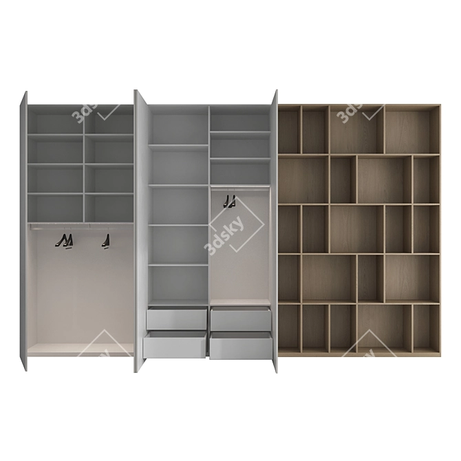 High-Quality 3D Wardrobe Set 3D model image 2