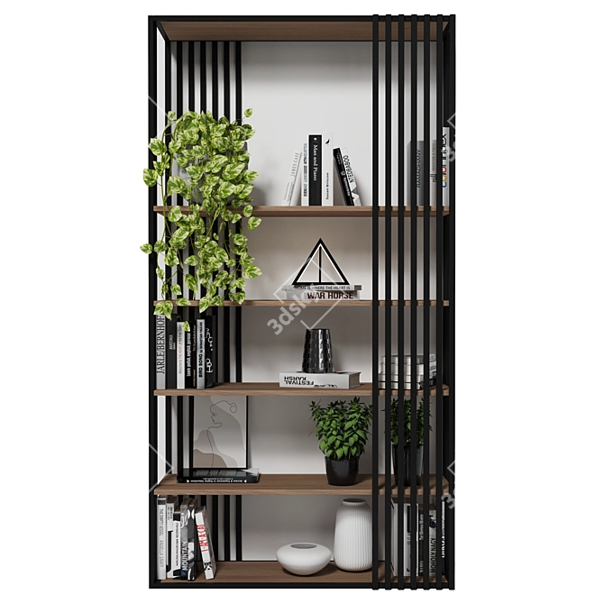 High-Quality Textured Storage Rack 3D model image 1