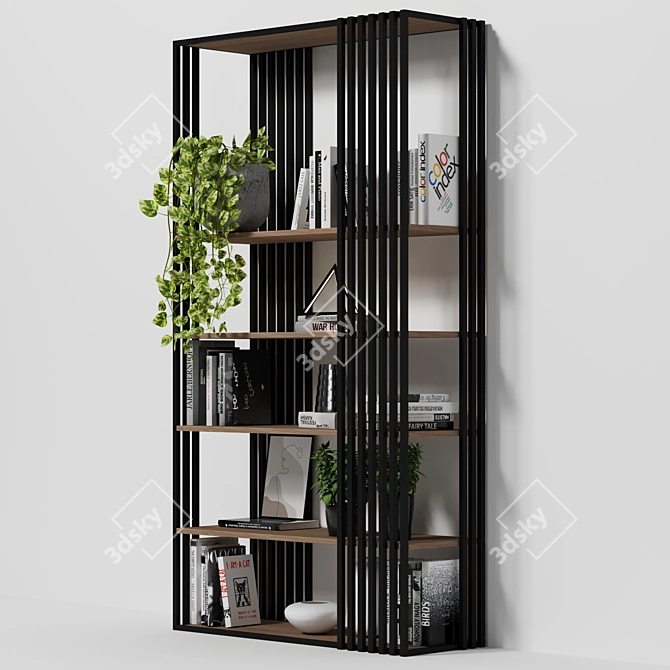 High-Quality Textured Storage Rack 3D model image 2