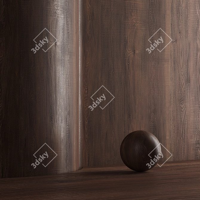 Seamless Oak Wood Texture 006 3D model image 5