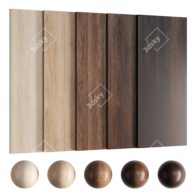 Oak 007 Seamless Wood Texture 3D model image 1