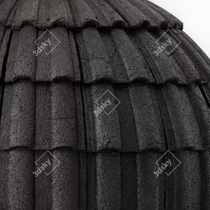 Concrete Roofing Seamless PBR Materials 3D model image 6