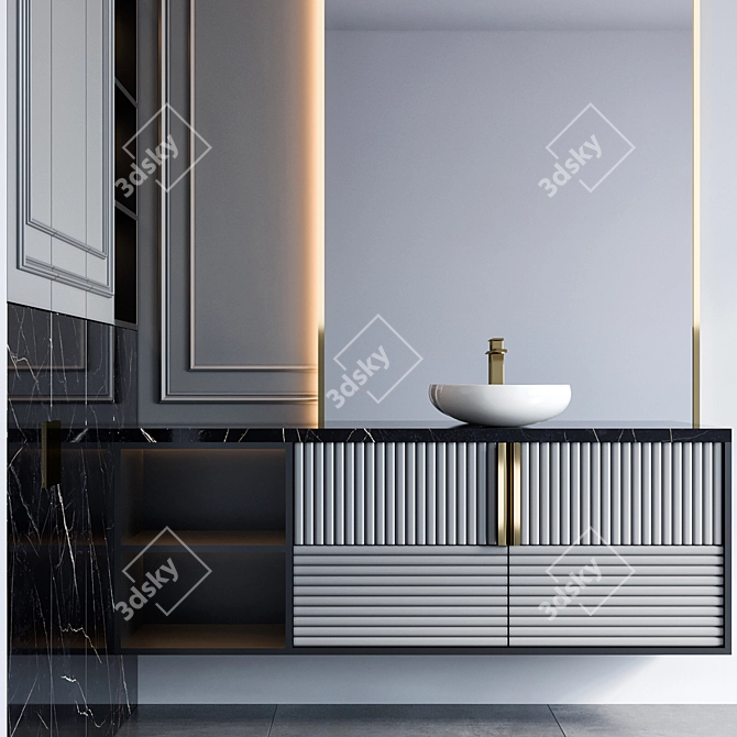 Modern Bathroom Furniture Set by Gessi 3D model image 4