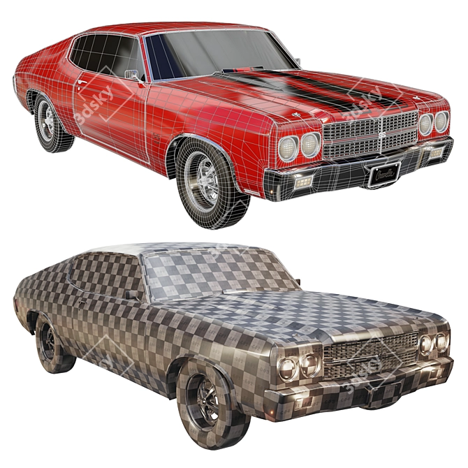 1970 Chevrolet Chevelle SS Model 3D model image 2