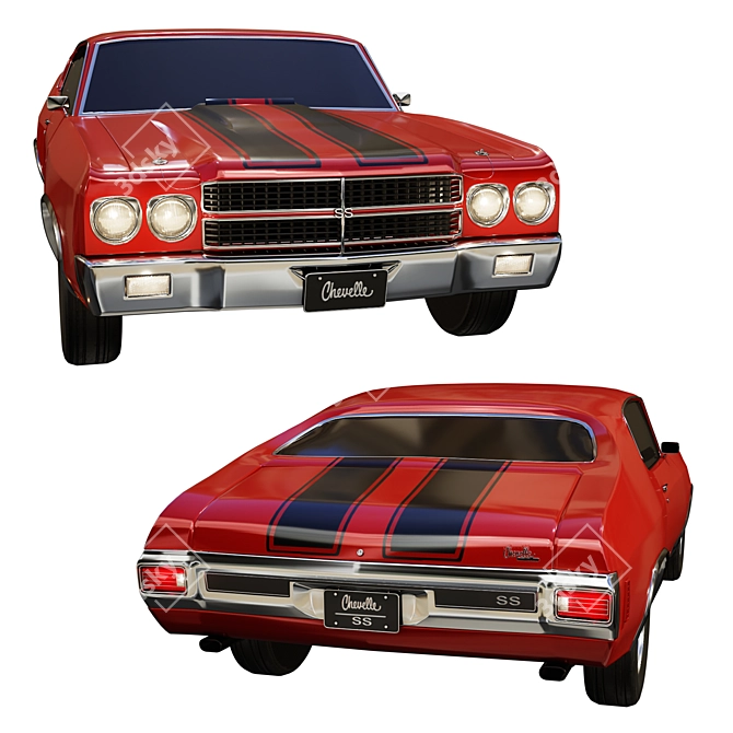 1970 Chevrolet Chevelle SS Model 3D model image 3