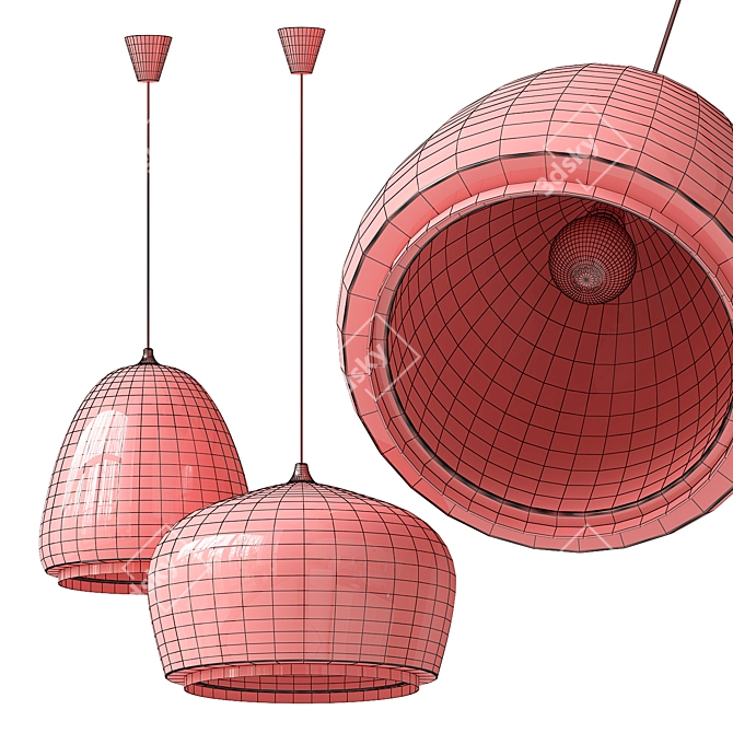  Rustic Gray Pendant Light 3D model image 4