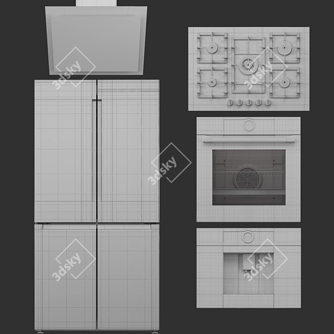 Bosch Kitchen Appliance Set0103C 3D model image 7