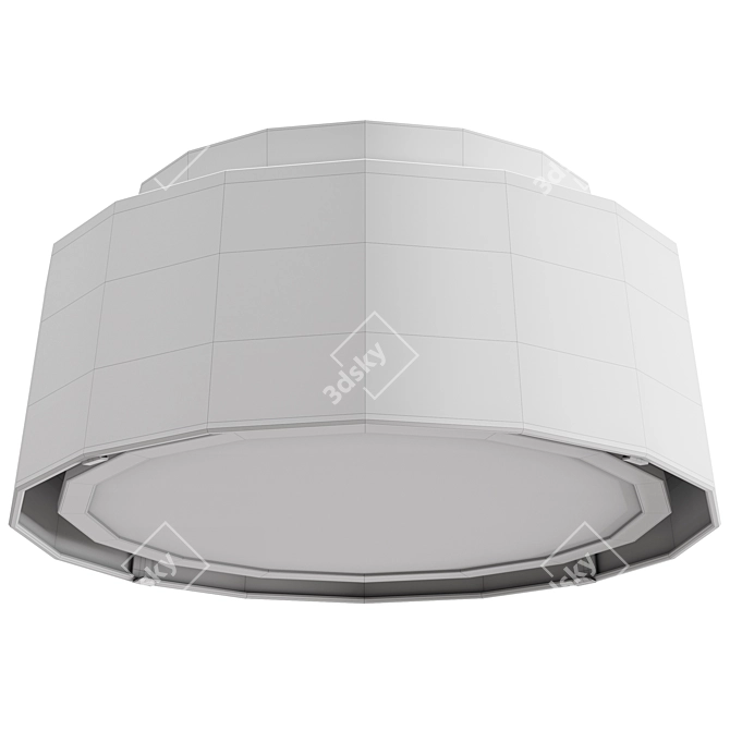 Fulton 3-Light Ceiling Mount Fixture 3D model image 2