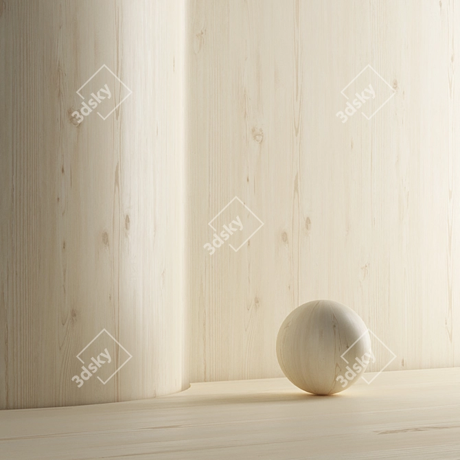 Oak Seamless Wood Texture Set 3D model image 4