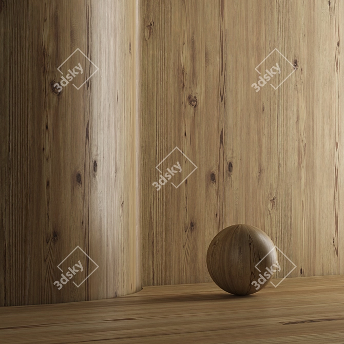 Oak Seamless Wood Texture Set 3D model image 5