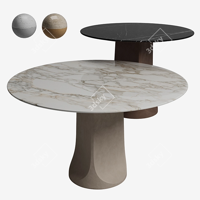 Tacchini Togrul Dining Table 3D model image 1