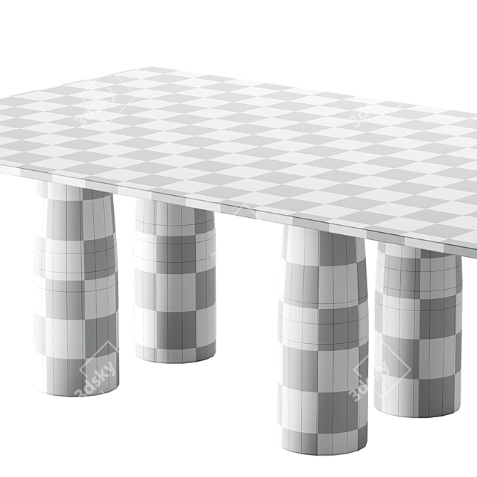 Kettal IL COLONNATO Rectangle Table 3D model image 6