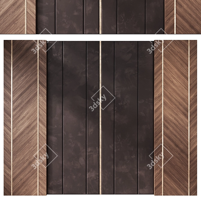 Modern Panel Decor 3D Model 3D model image 1