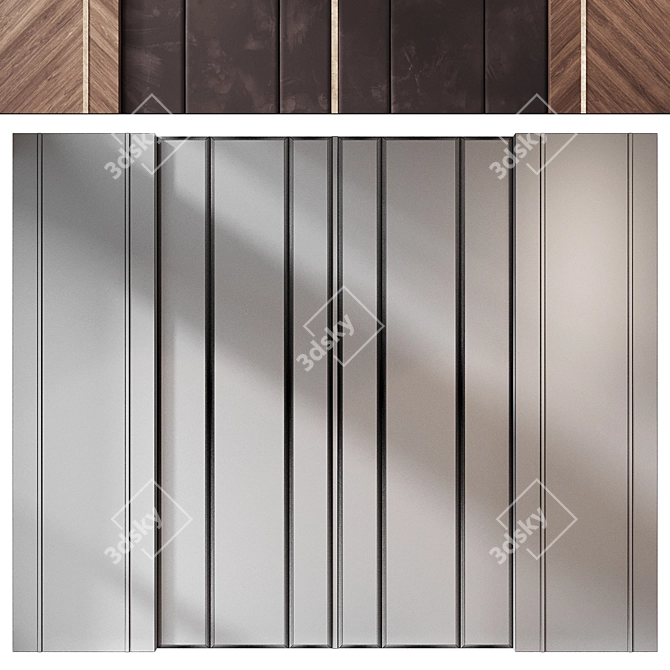 Modern Panel Decor 3D Model 3D model image 2