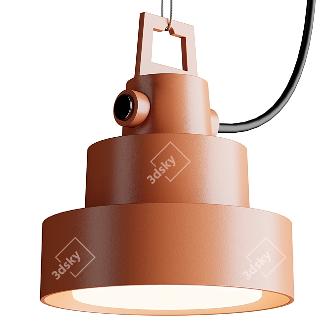 Sleek Eclipse Pendant Light 3D model image 2