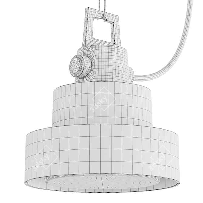 Sleek Eclipse Pendant Light 3D model image 3