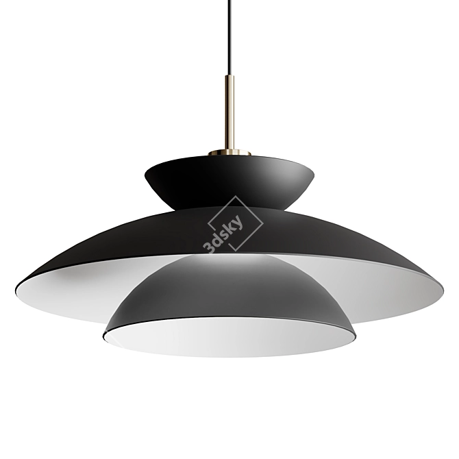 Sleek KLOE Hanging Lamp 3D model image 2