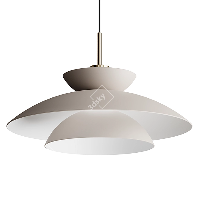 Sleek KLOE Hanging Lamp 3D model image 3