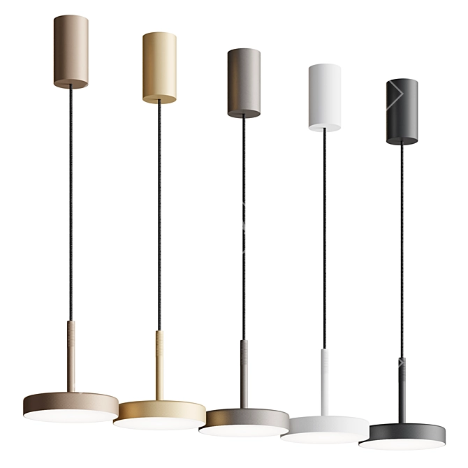 Sleek Olev OVERFLY Pendant Light 3D model image 2